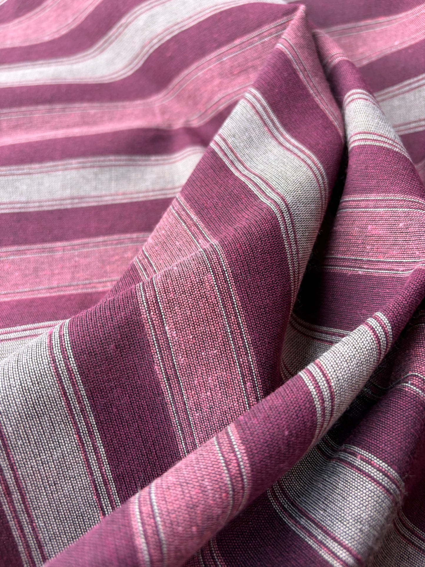 BURNS 041 burgundy cotton jacquard stripes