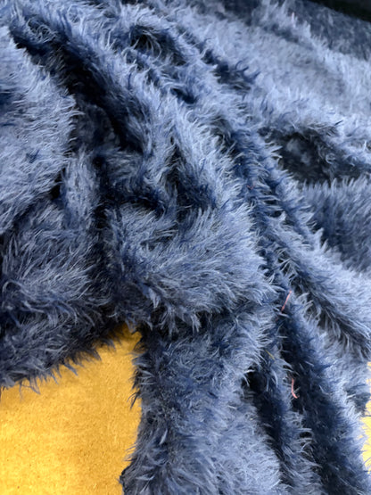 GROGGY 009 navy fluffy hairy fabric