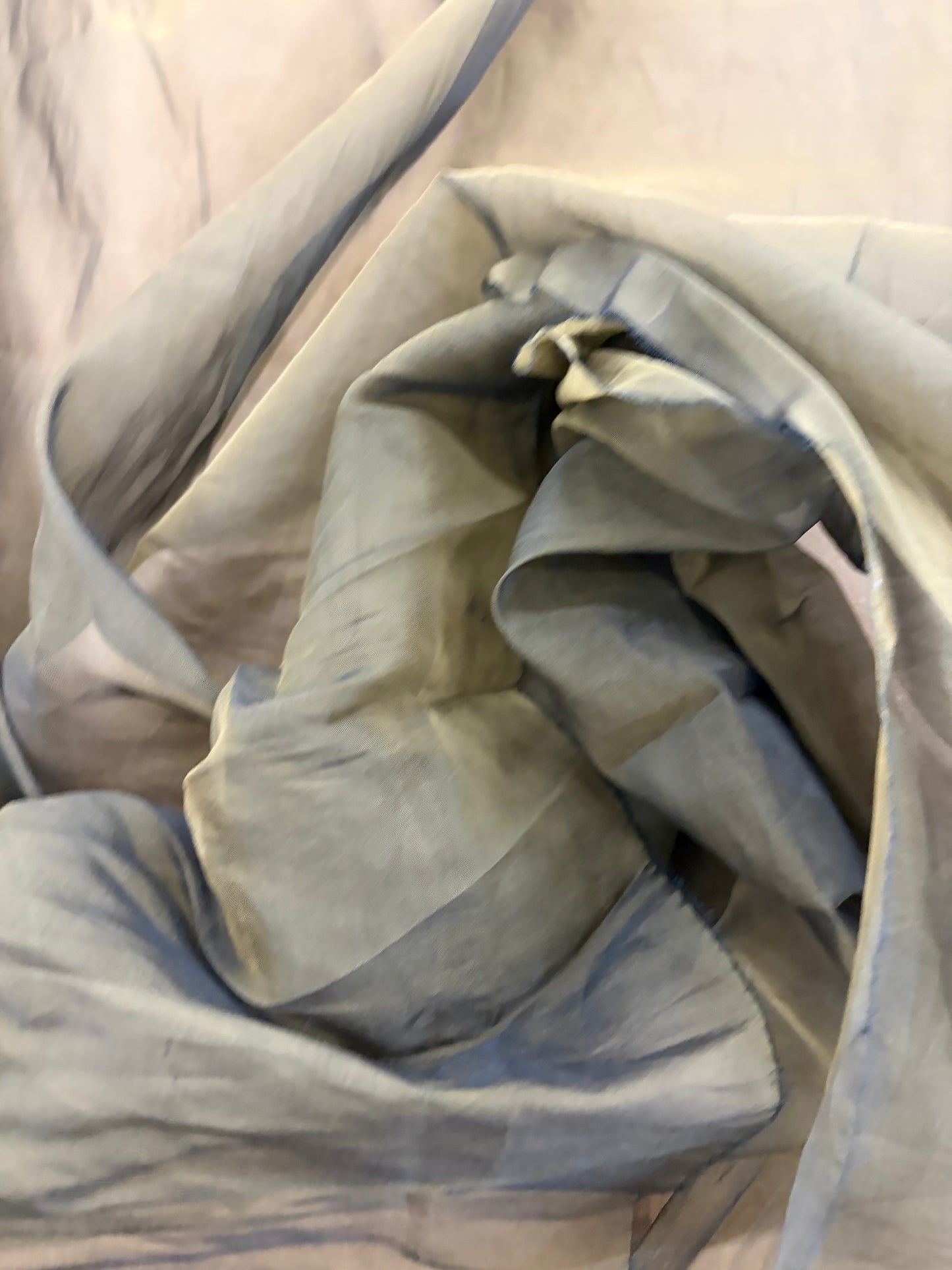GROGGY 014 khaky shiny transparent organza