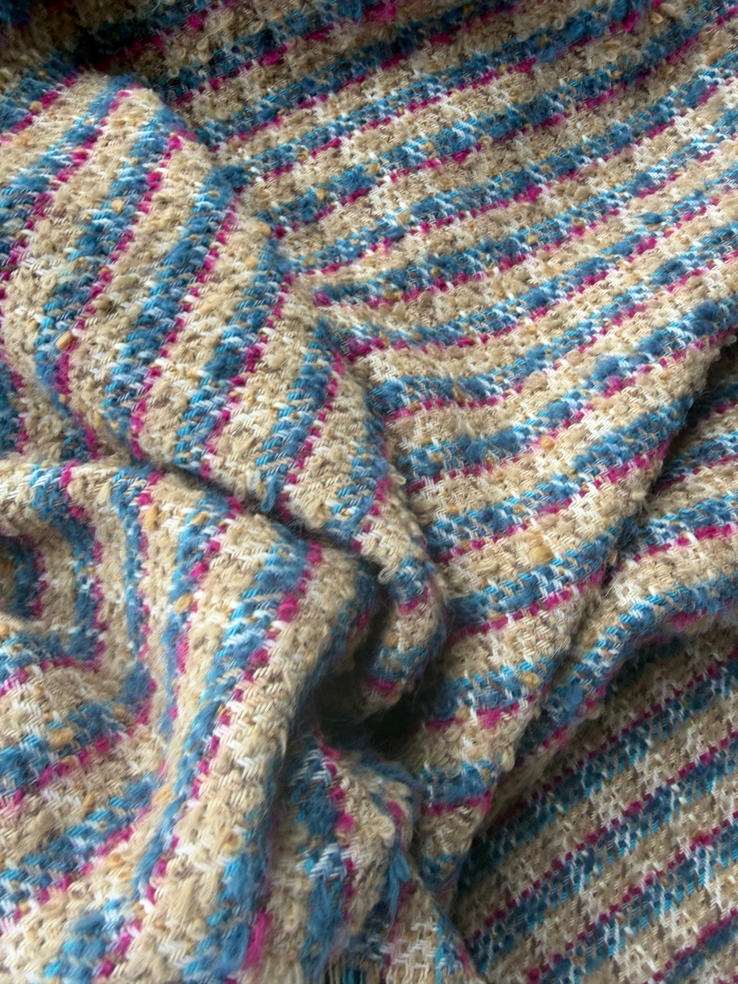 PC BURNS 047 CH*NEL style checkered wool tweed