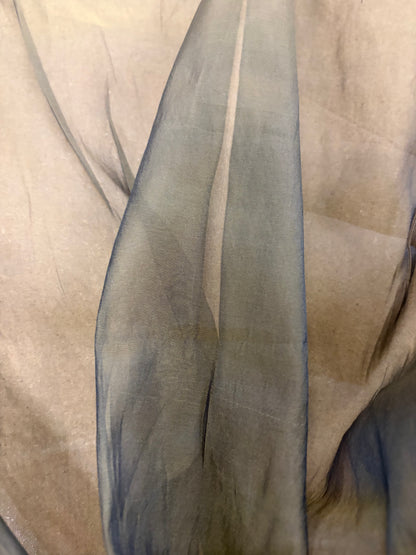 GROGGY 014 khaky shiny transparent organza