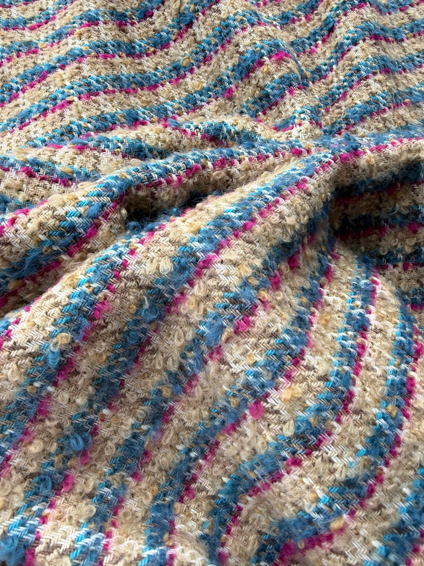 PC BURNS 047 CH*NEL style checkered wool tweed