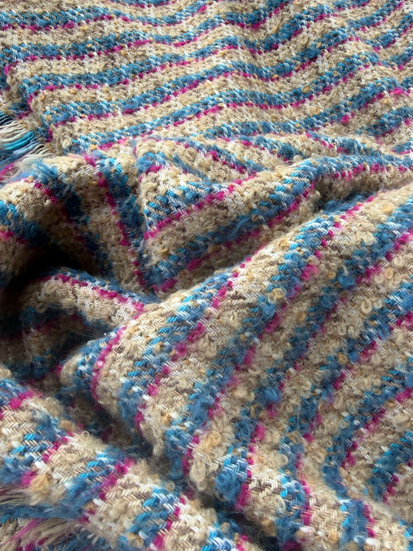 PC BURNS 047 CH*NEL style checkered wool tweed