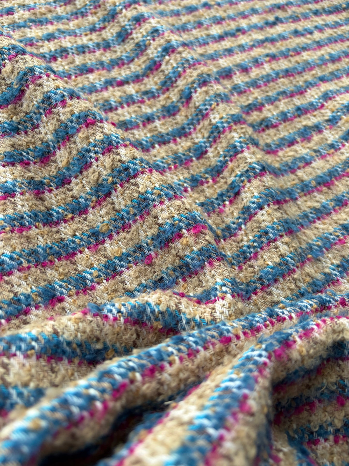 PC BURNS 047 CH*NEL style checkered wool tweed