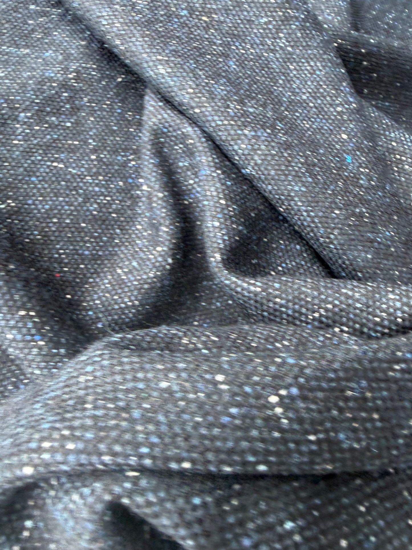 BURNS 048 navy mélange wool drape