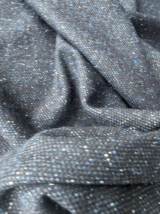 BURNS 048 navy mélange wool drape