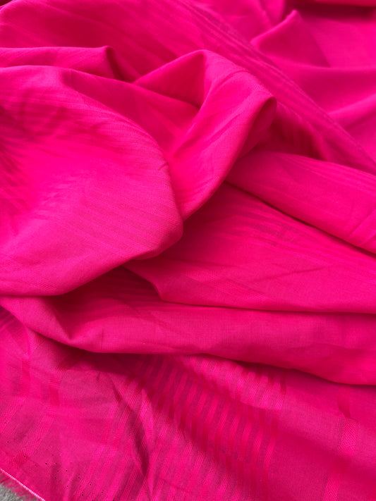 ROSARIO 015 cotton voile stripe framboise