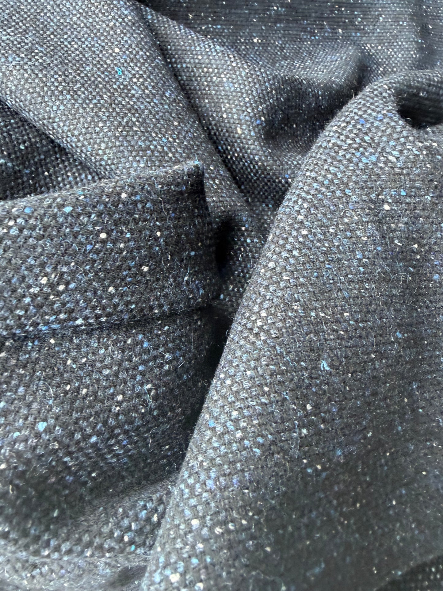 BURNS 048 navy mélange wool drape