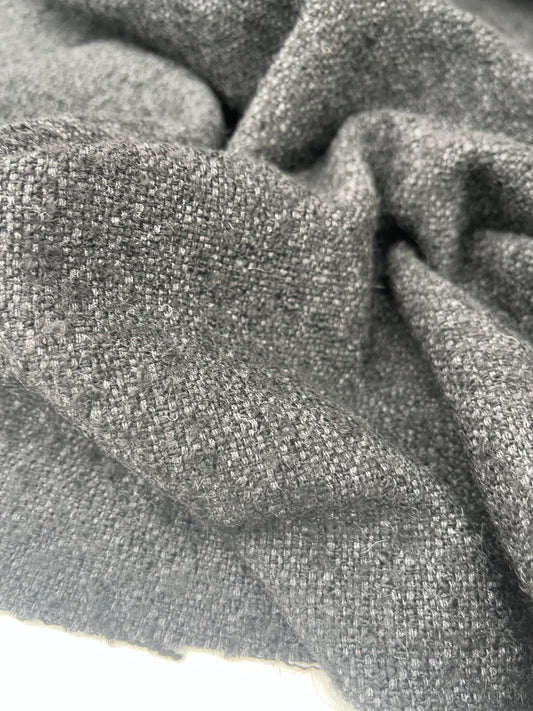 BASILE 002 heavy wool tweed black/grey