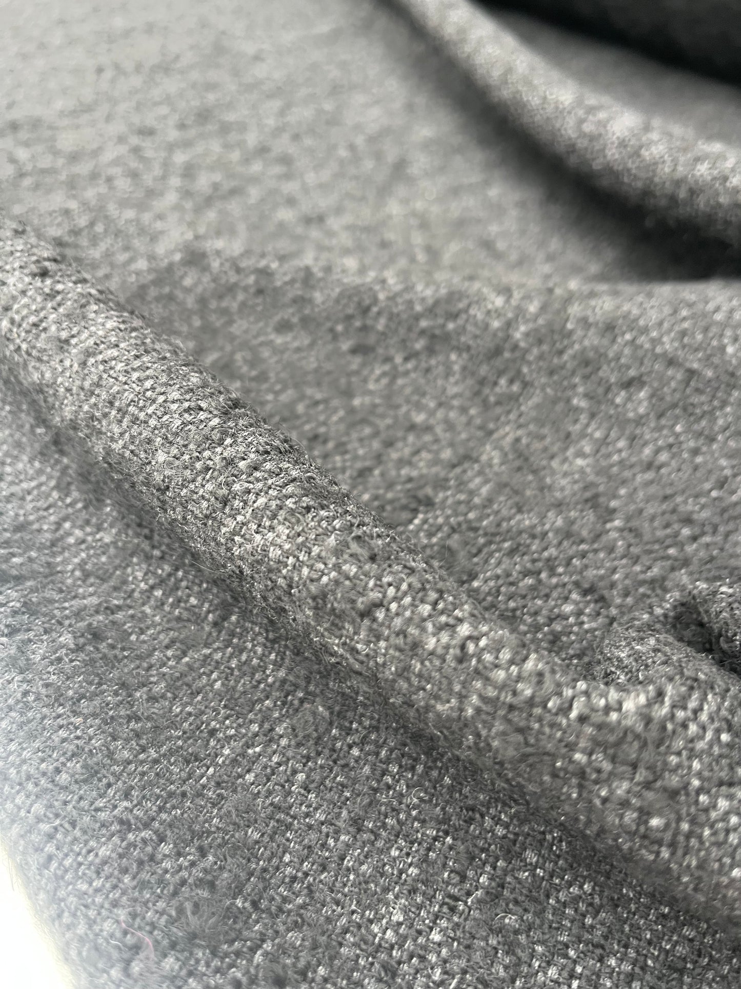 BASILE 002 heavy wool tweed black/grey