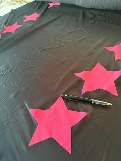 PC PIERROT 004 viscose fibrane giant pink stars