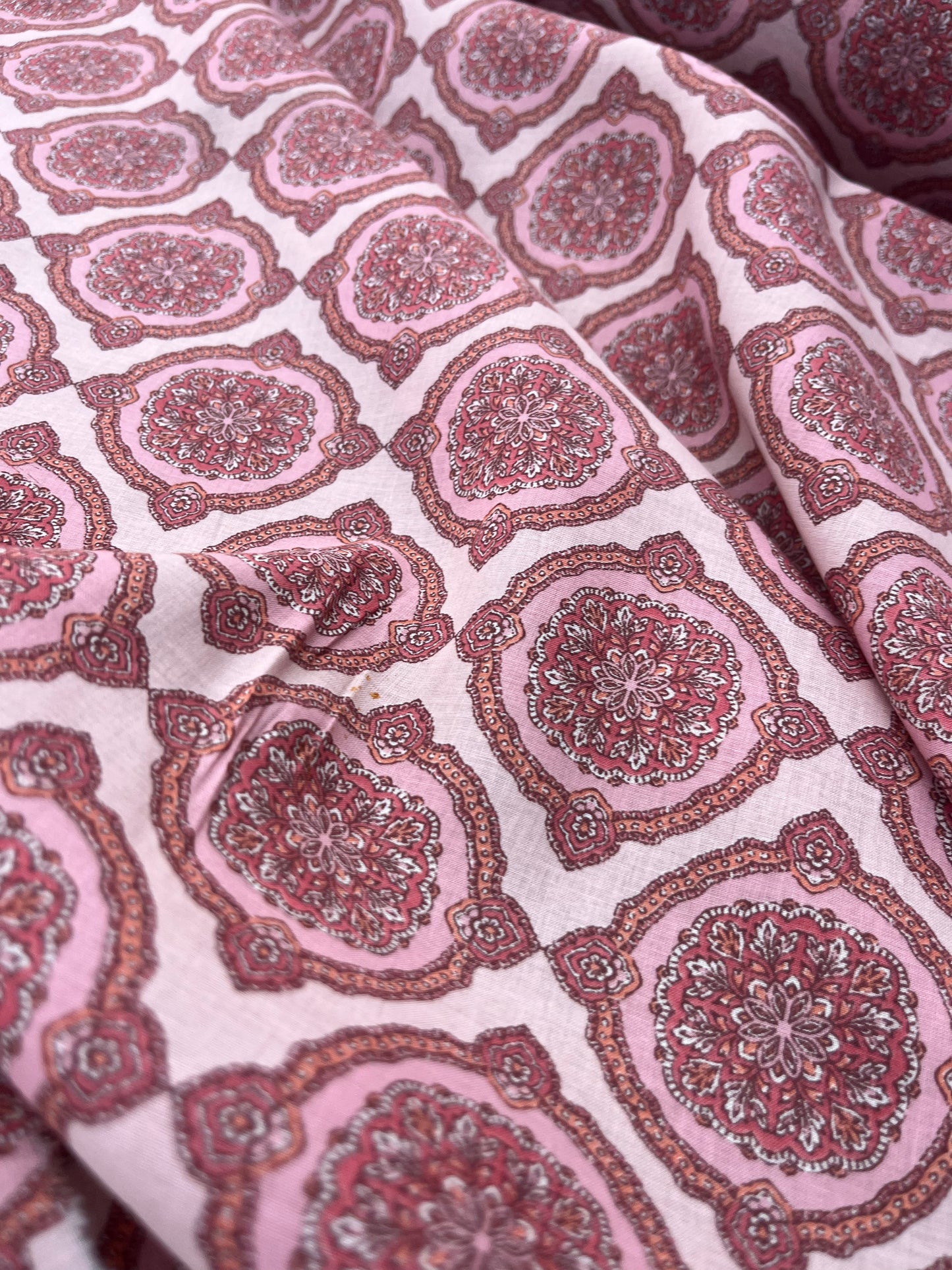 ROSARIO 018 cotton voile classy print dusty pink