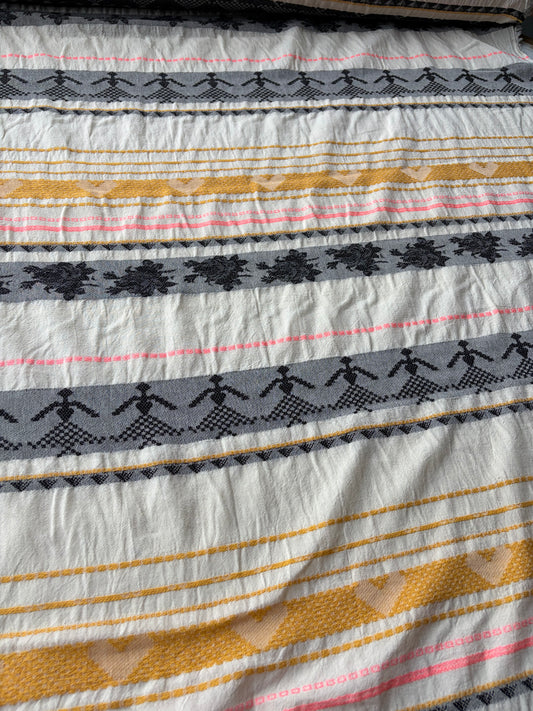 BURNS 052 cotton jacquard stripes