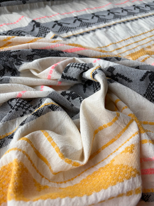 BURNS 052 cotton jacquard stripes
