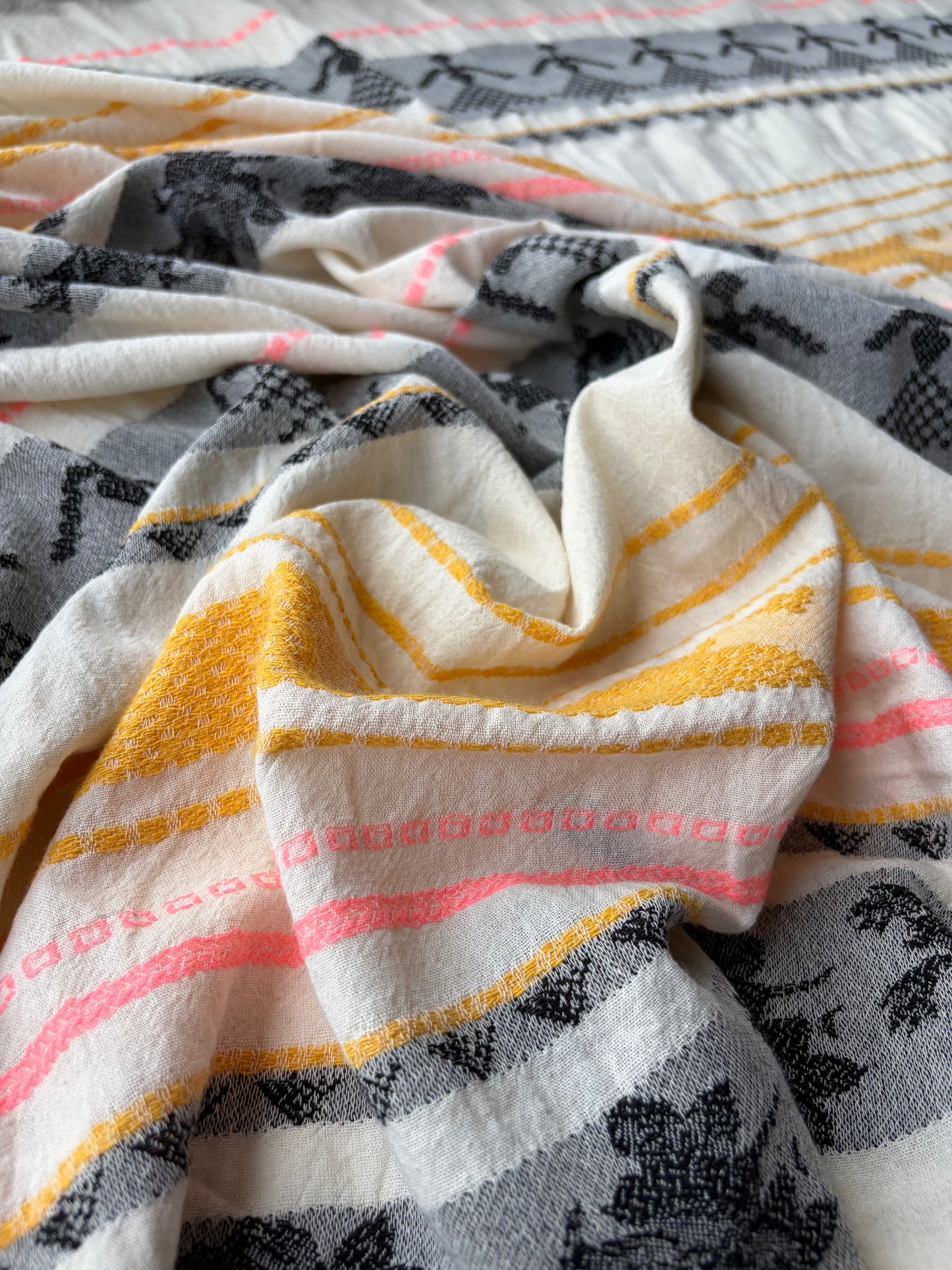 BURNS 052 cotton jacquard stripes