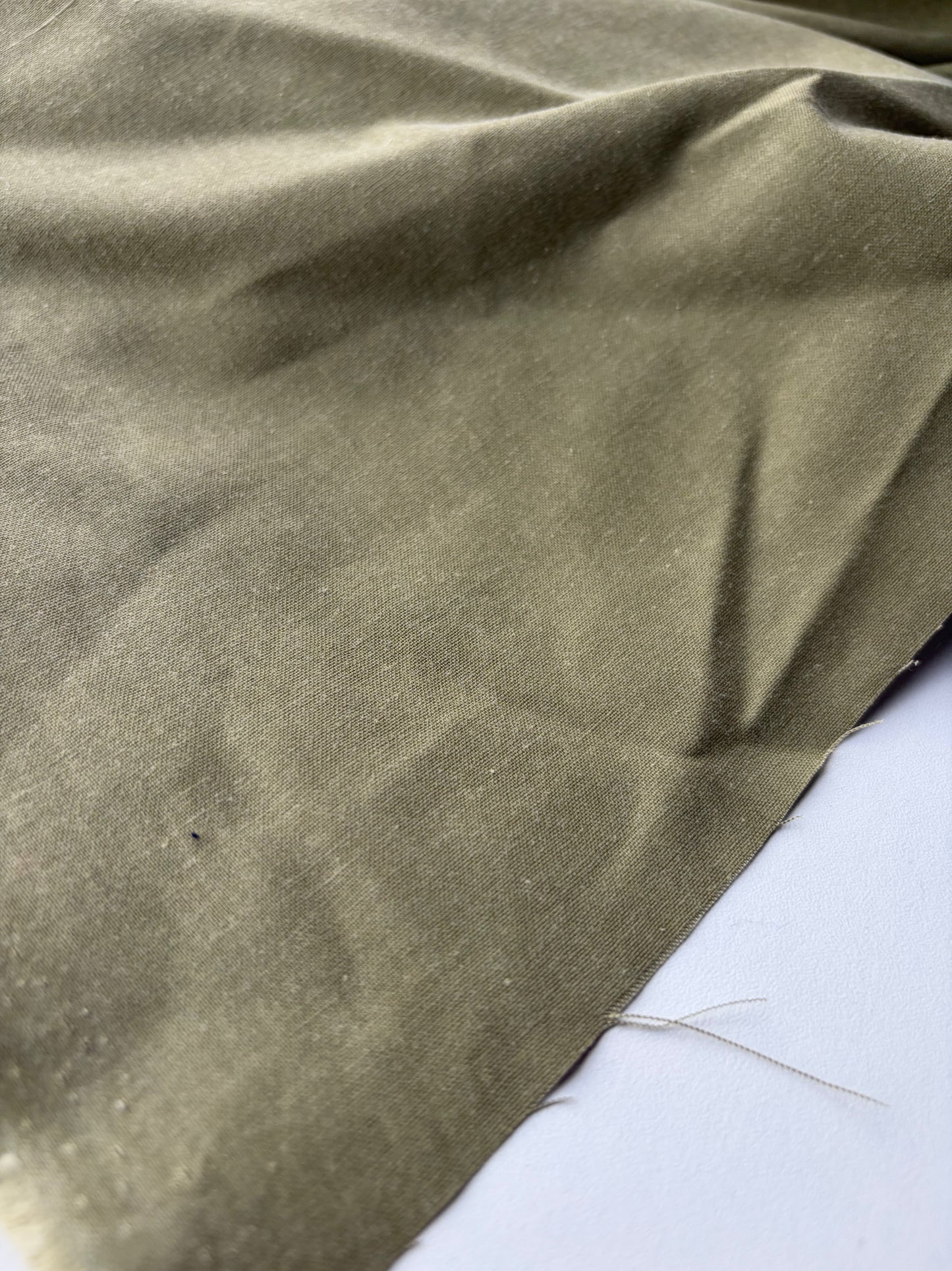 BURNS 053 olive coloured washed cotton canvas