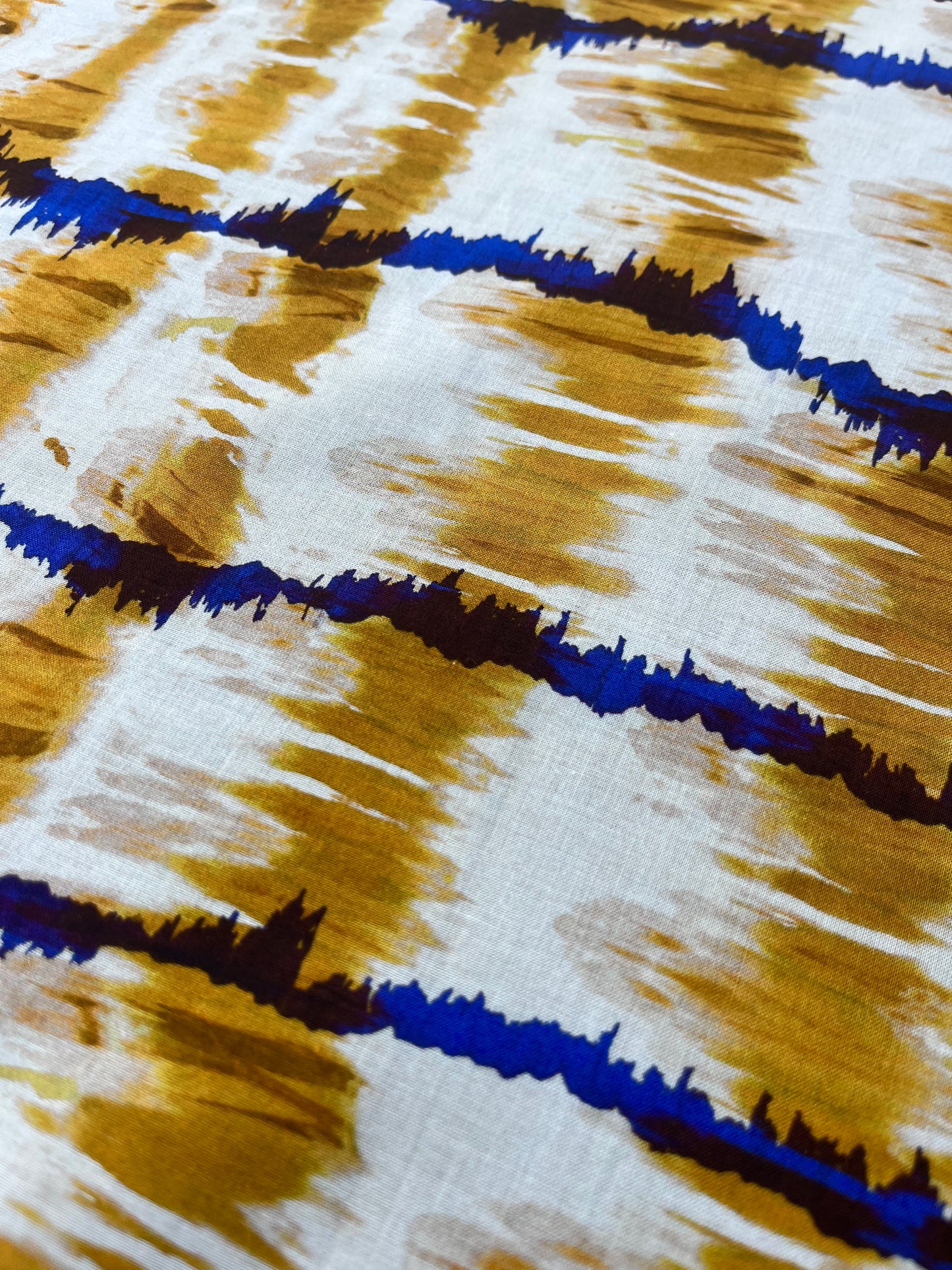 ROSARIO 020 cotton tie-dye yellow/blue