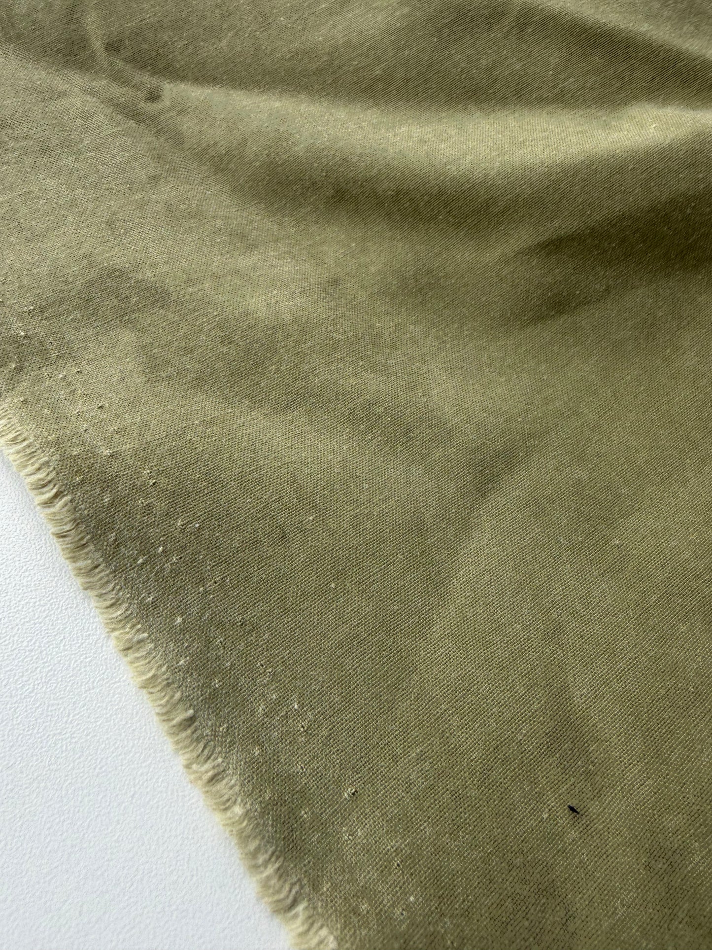 BURNS 053 olive coloured washed cotton canvas