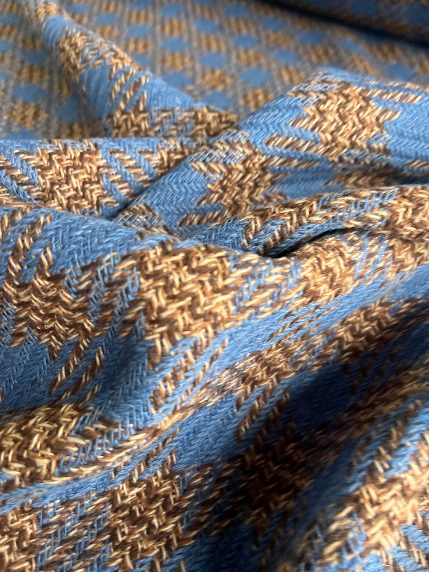 BASILE 005 heavy wool tweed indigo/brown