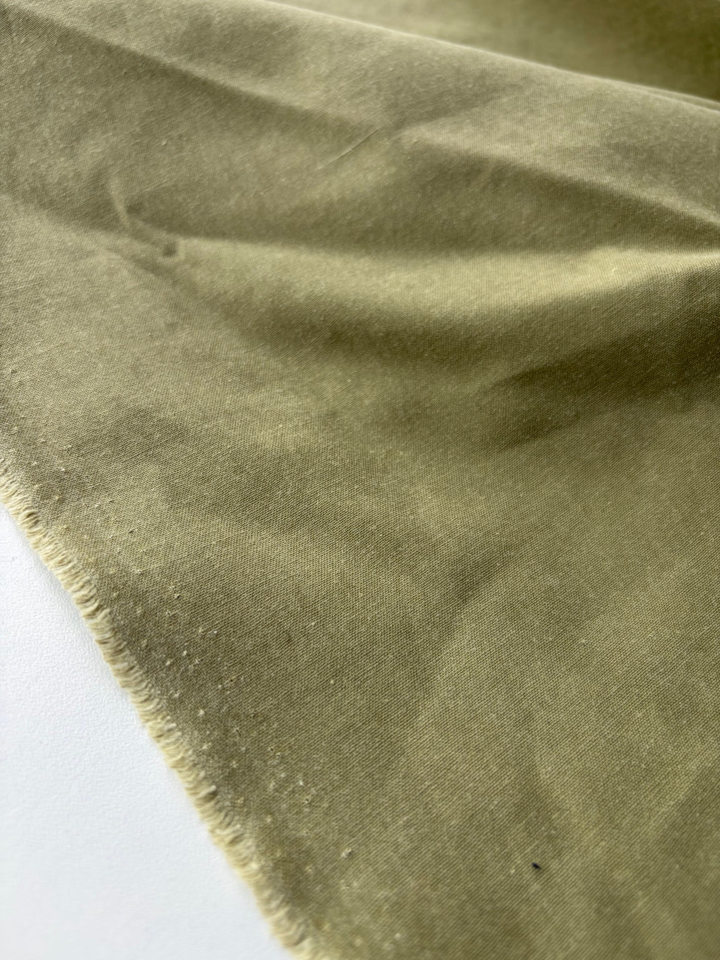 BURNS 053 olive coloured washed cotton canvas
