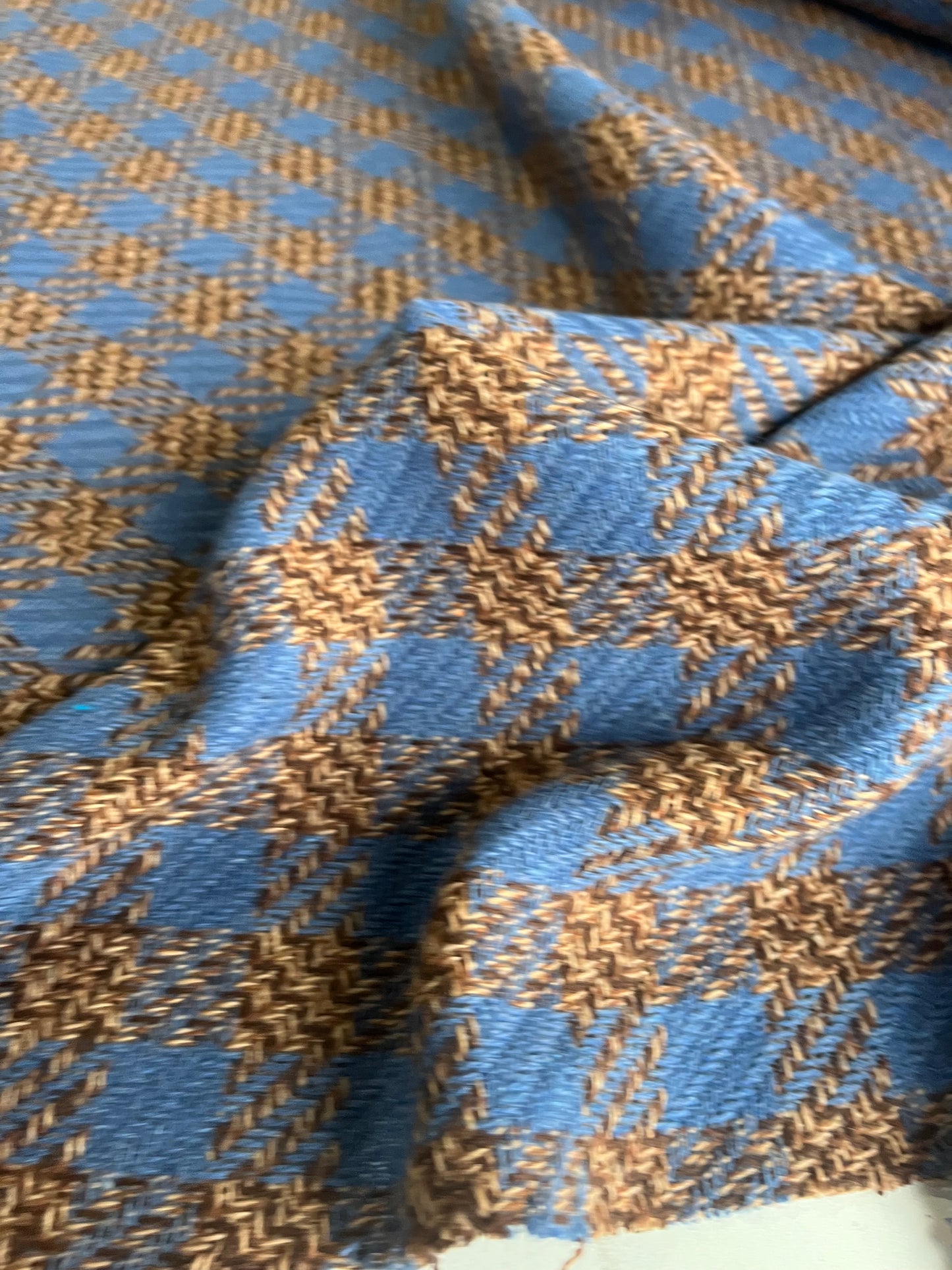 BASILE 005 heavy wool tweed indigo/brown