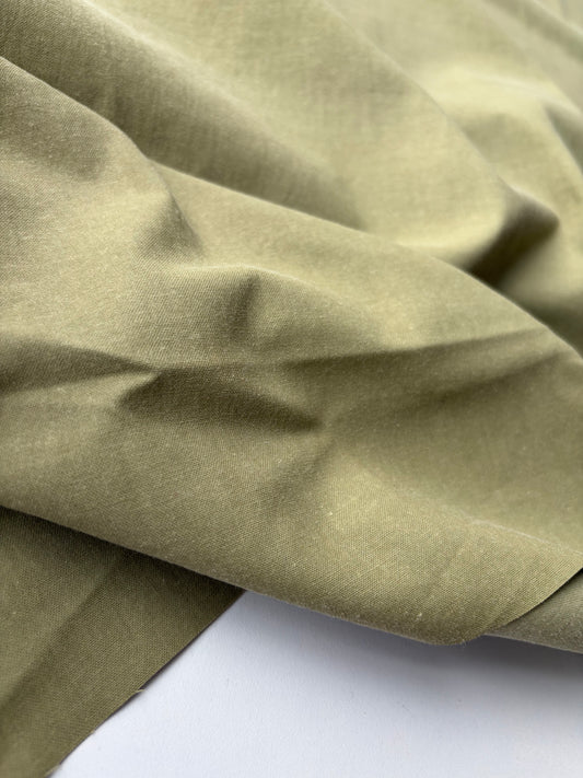 BURNS 053 olive coloured washed cotton canvas