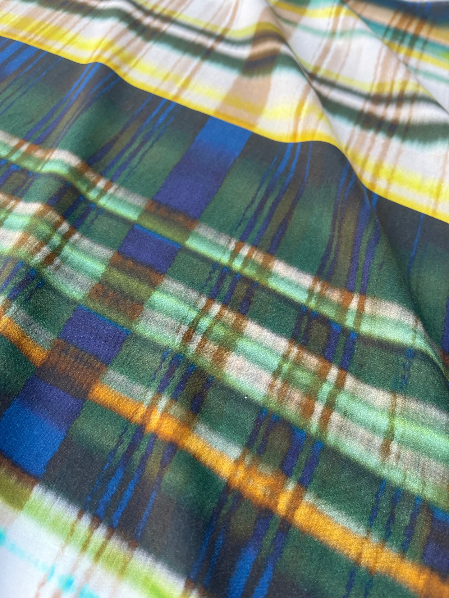 ROSARIO 021 viscose satin tie-dye check