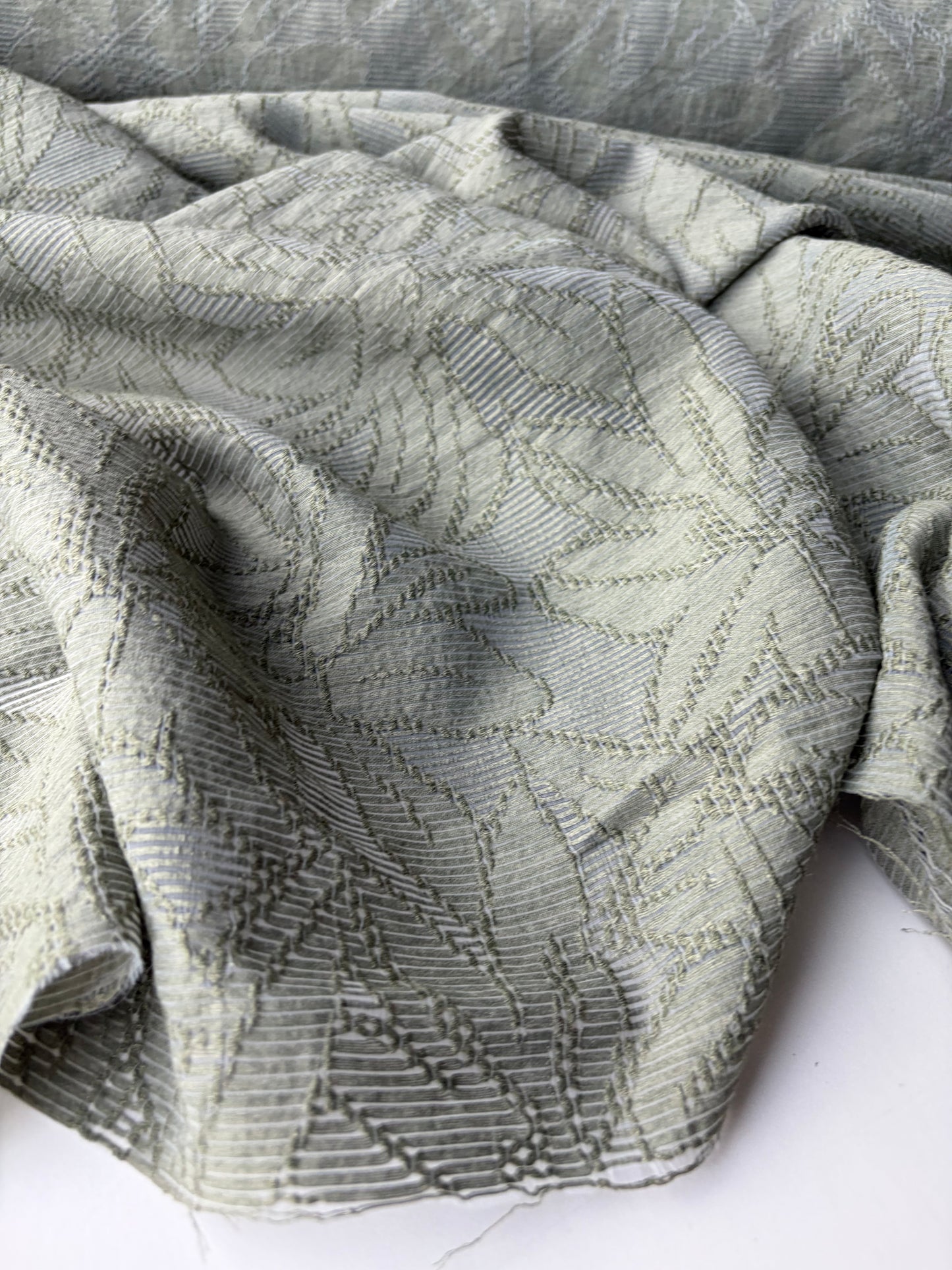 BURNS 054 light khaky cotton dévoré fabric
