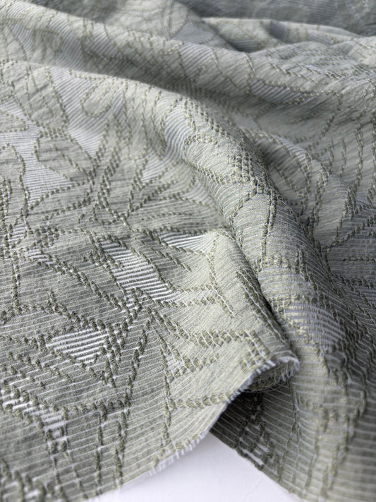 BURNS 054 light khaky cotton dévoré fabric
