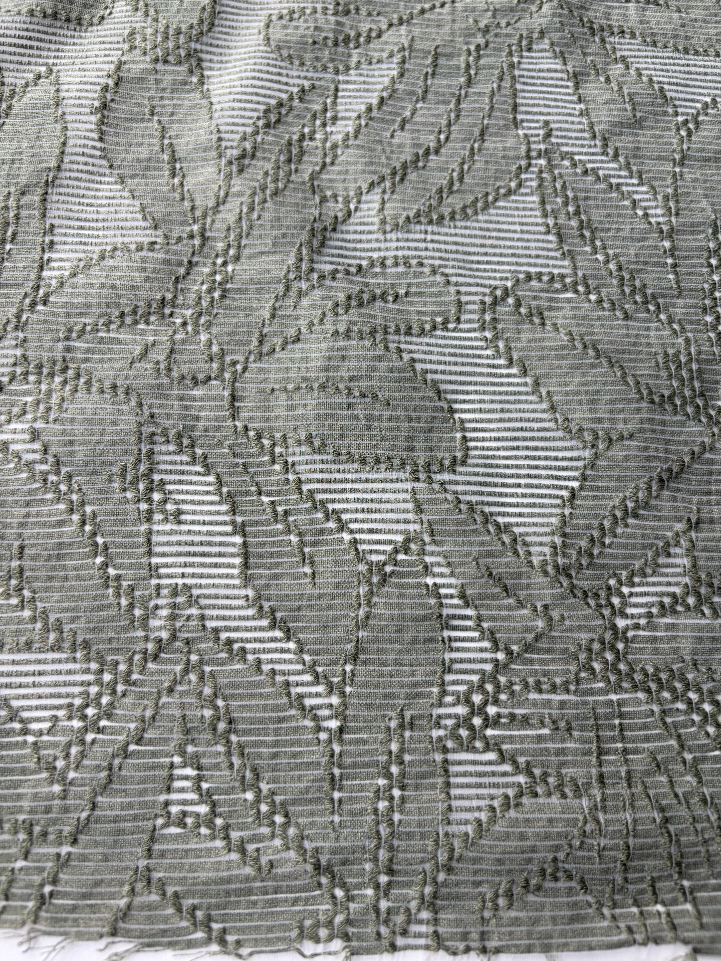 BURNS 054 light khaky cotton dévoré fabric