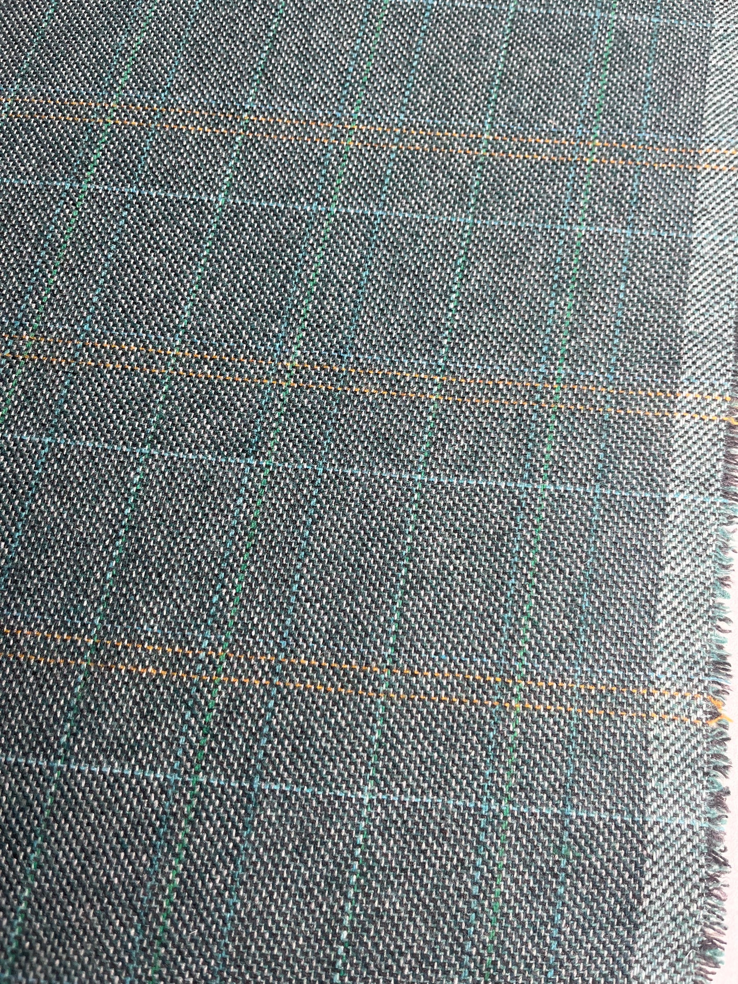 BASILE 006 heavy wool check green/grey check.