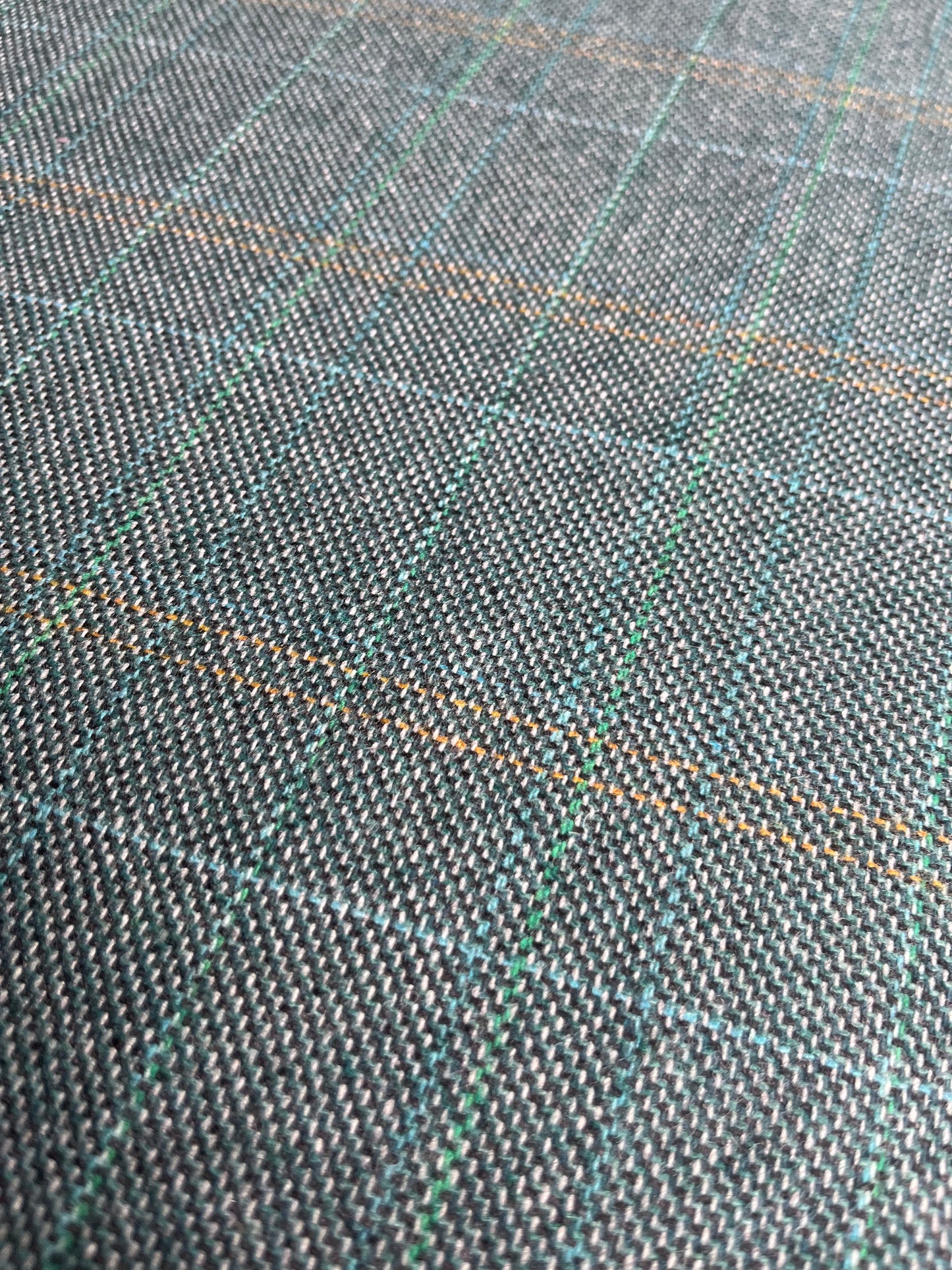 BASILE 006 heavy wool check green/grey check.