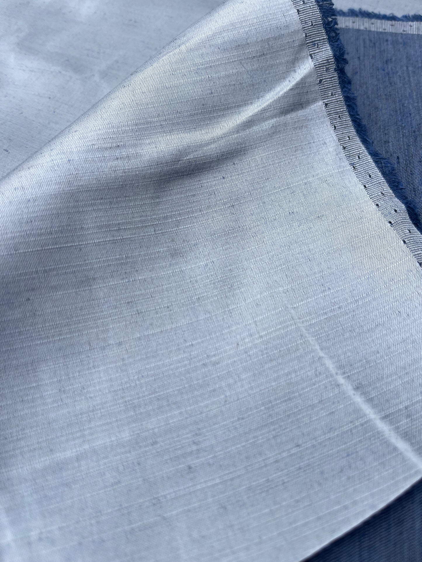ROSARIO 022 Linen/silk shantung washed indigo