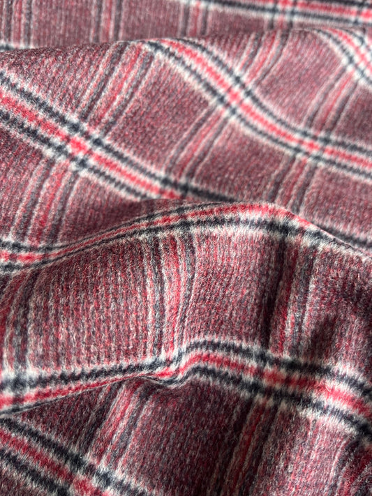 BASILE 008 heavy wool check green/grey check. (Copy)with cashemere