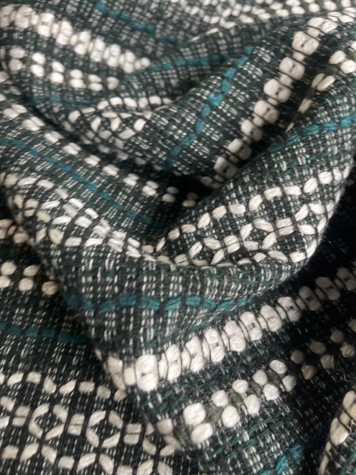 BASILE 009 heavy wool tweed green/ecru