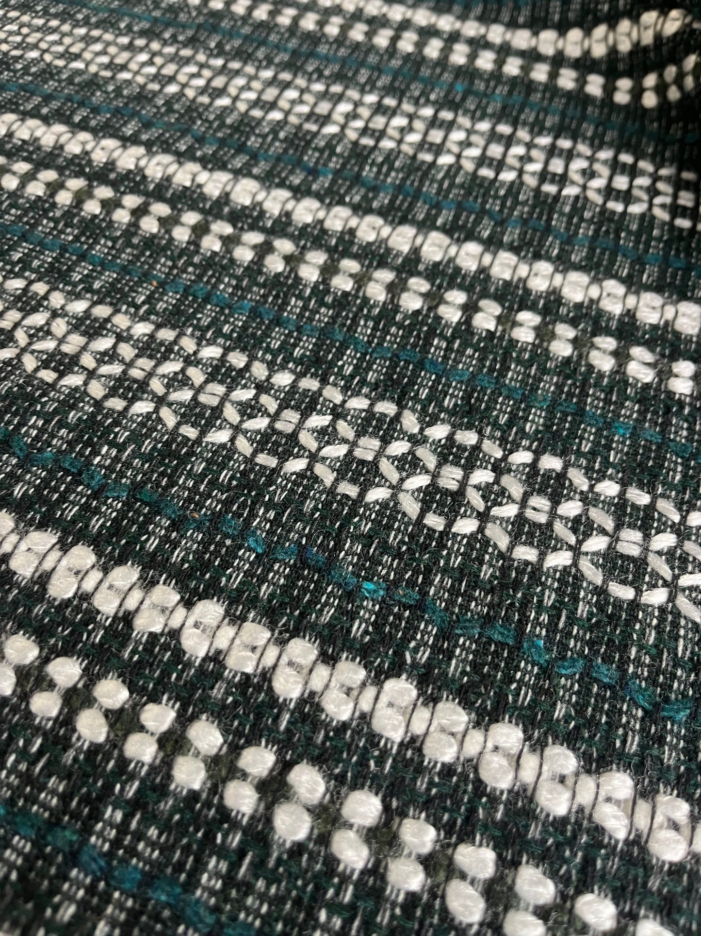 BASILE 009 heavy wool tweed green/ecru