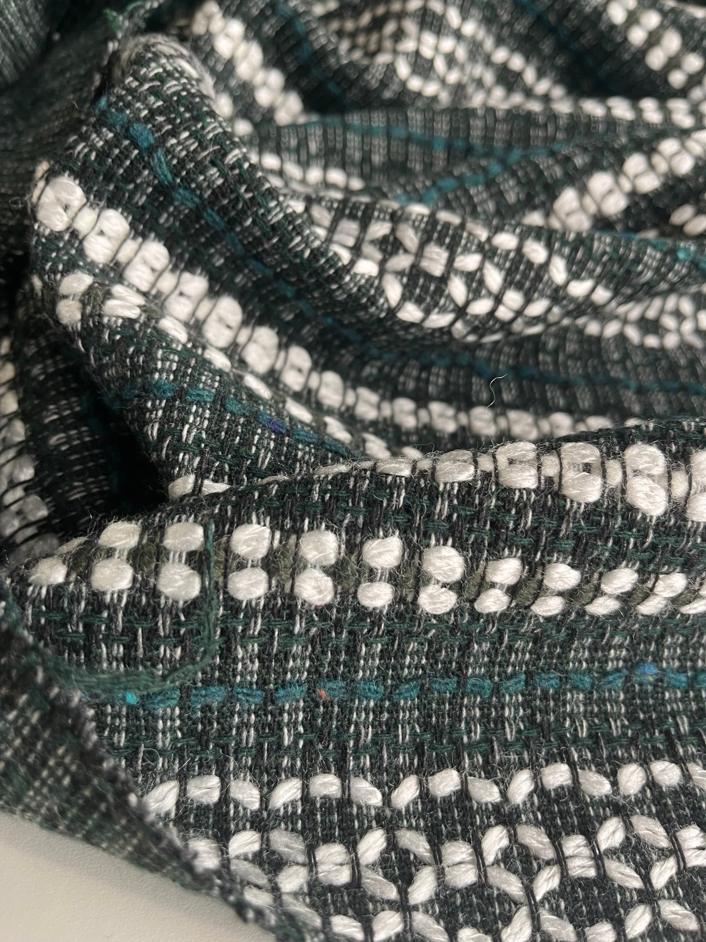 BASILE 009 heavy wool tweed green/ecru