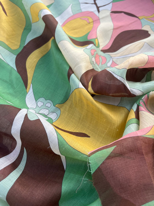ROSARIO 026 voile cotton silk Pucci style print