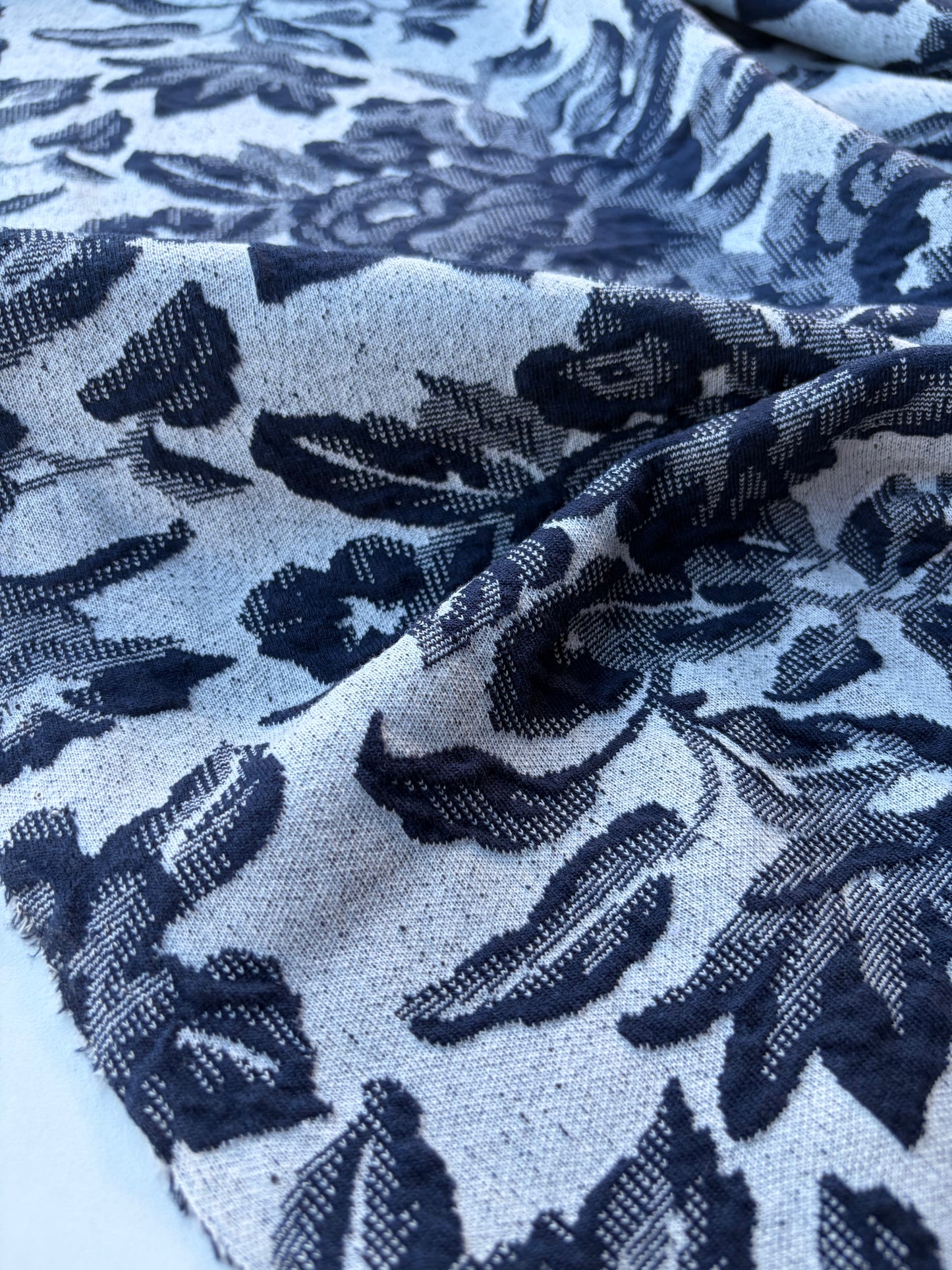 MOLKO 004 floral jeans coloured jersey jacquard