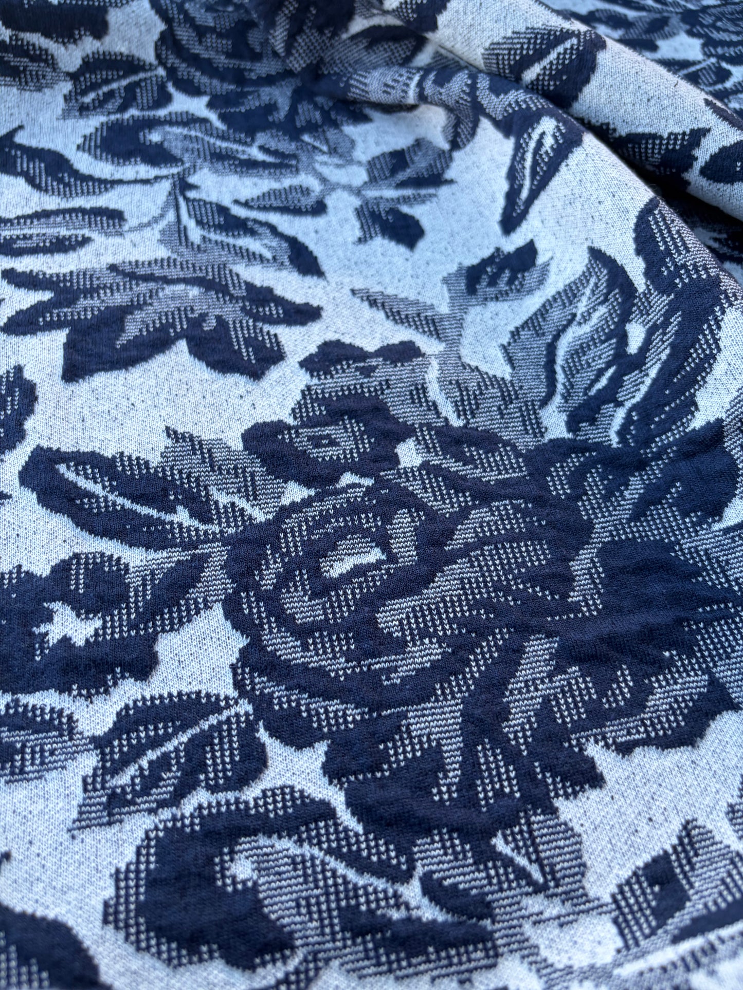 MOLKO 004 floral jeans coloured jersey jacquard
