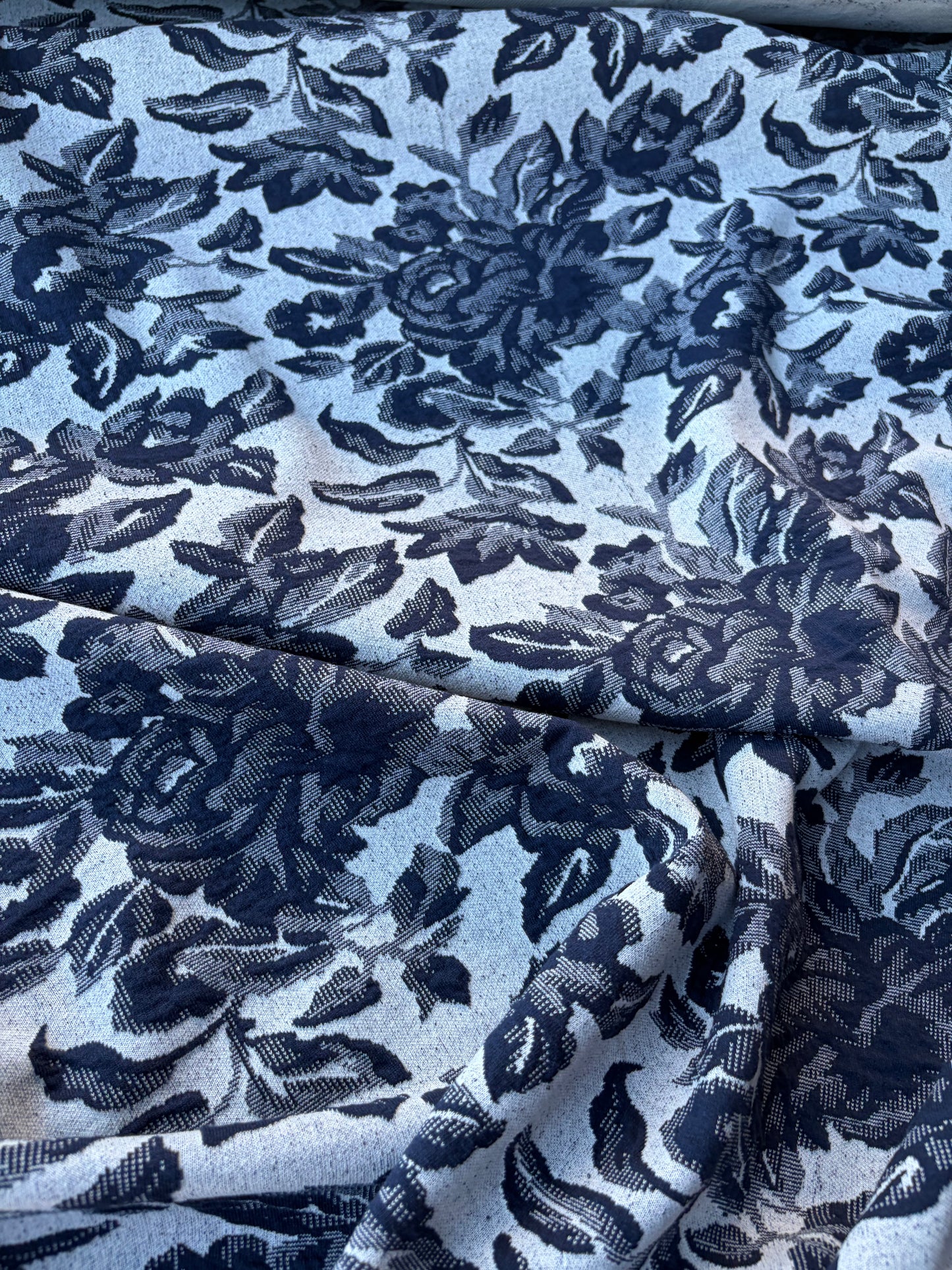 MOLKO 004 floral jeans coloured jersey jacquard