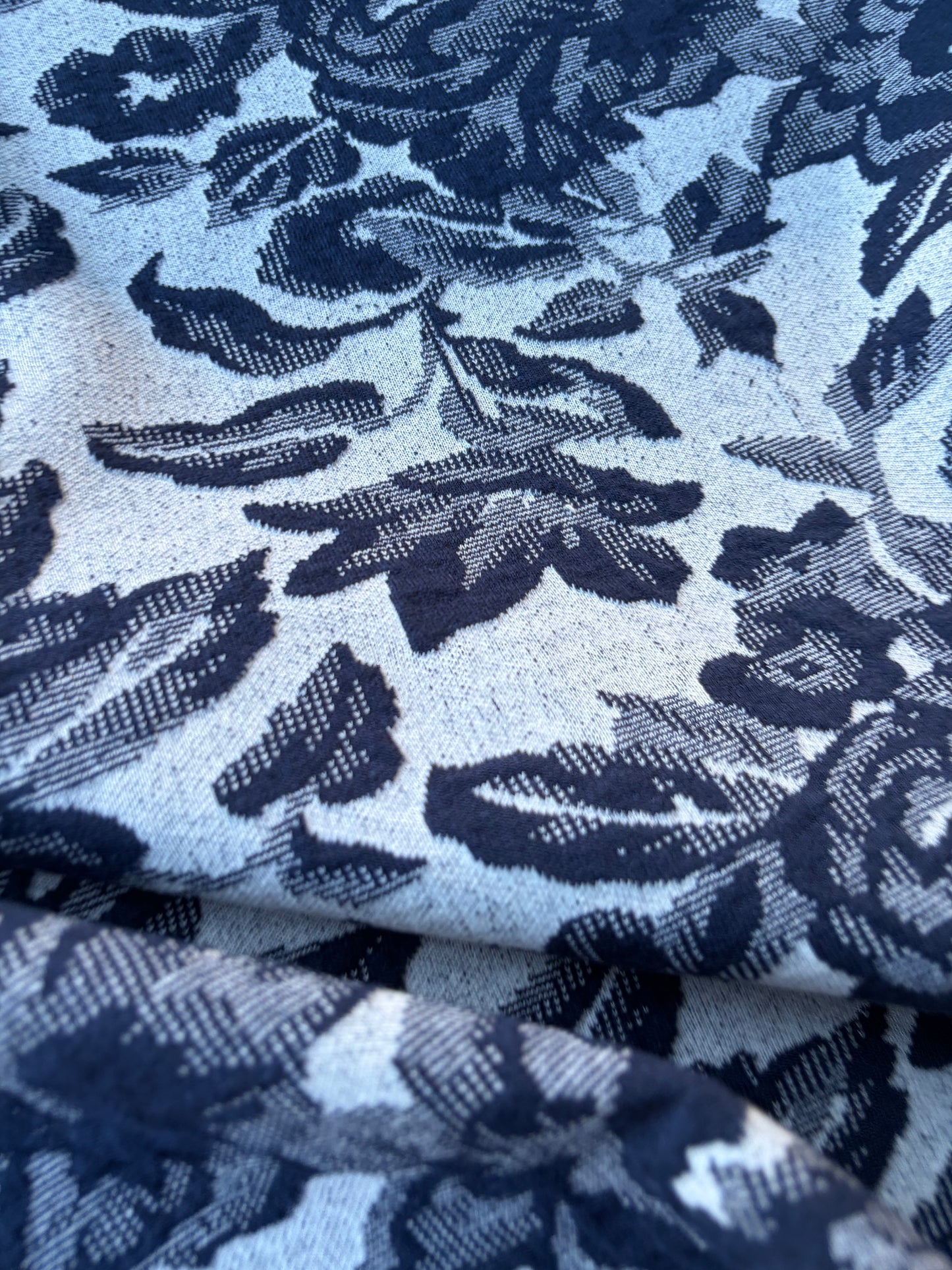 MOLKO 004 floral jeans coloured jersey jacquard