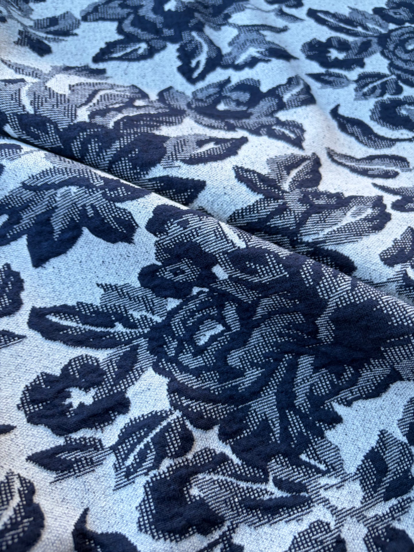 MOLKO 004 floral jeans coloured jersey jacquard