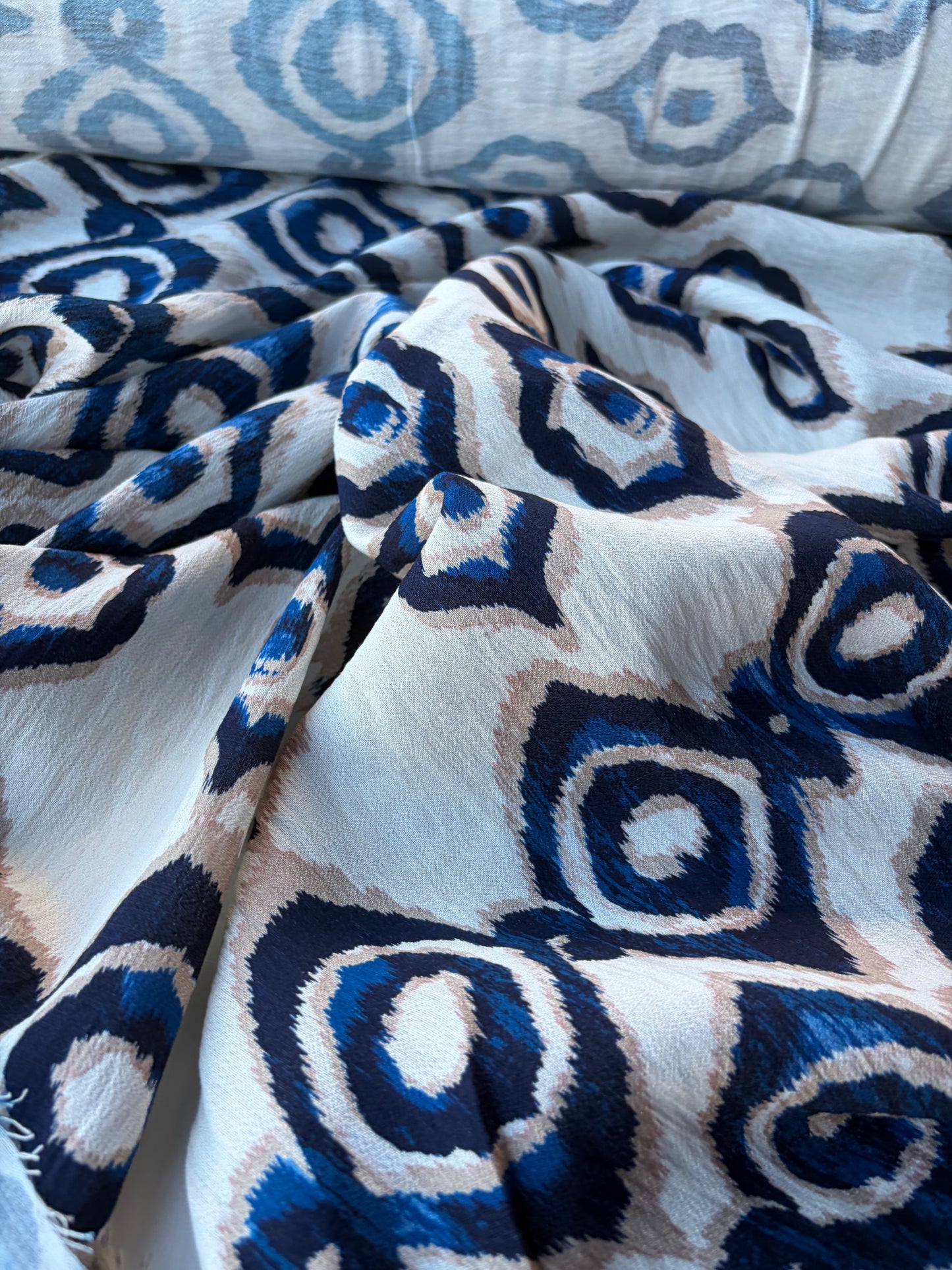 MOLKO 005 double border tie-dye viscose print