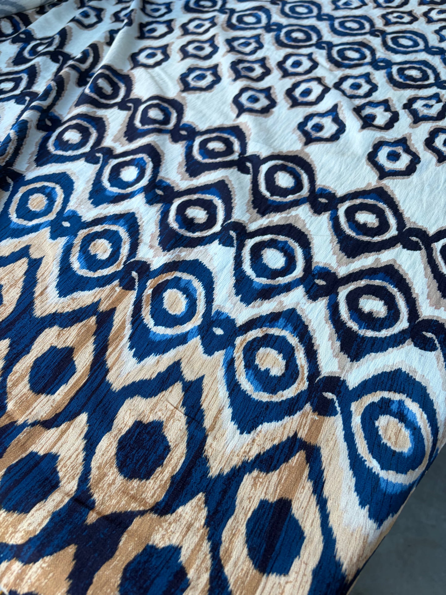 MOLKO 005 double border tie-dye viscose print