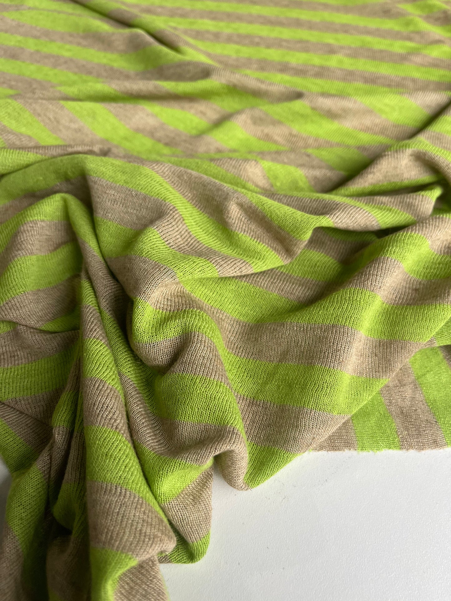 BASILE 014 jersey linen/cotton stripes