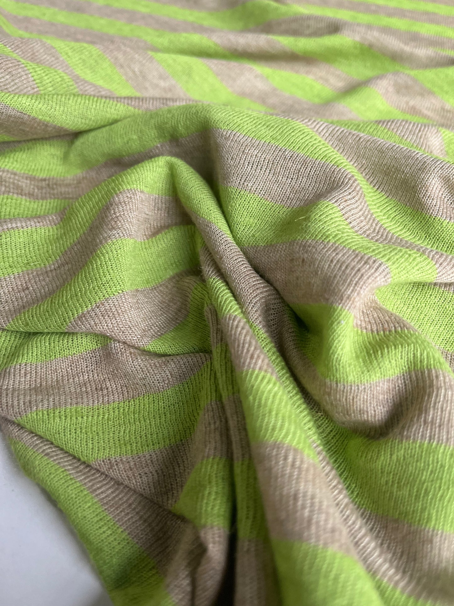 BASILE 014 jersey linen/cotton stripes