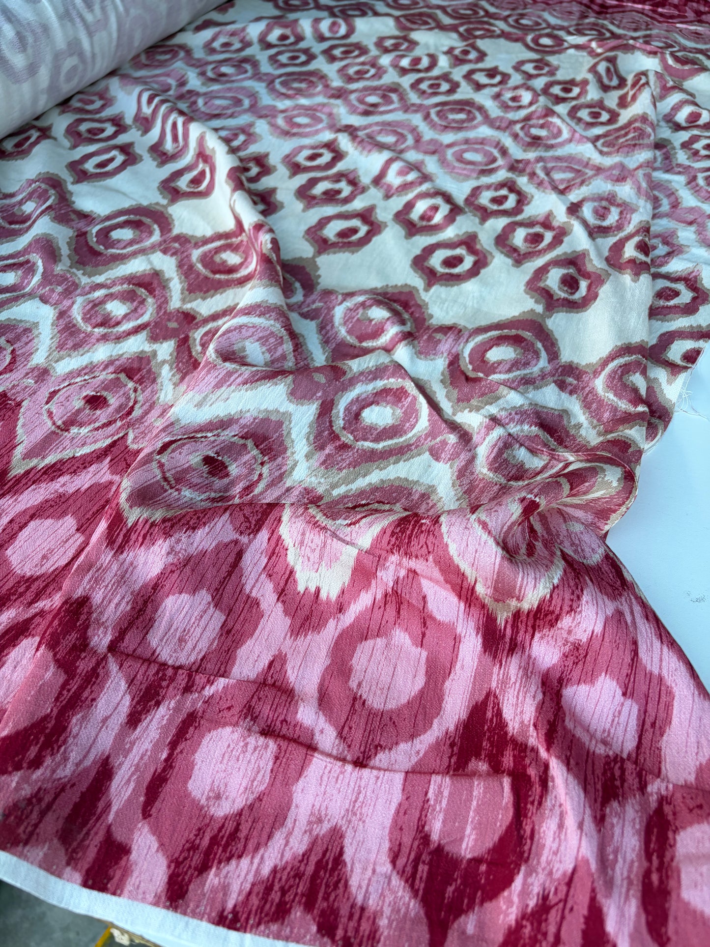 MOLKO 007 double border tie-dye viscose print