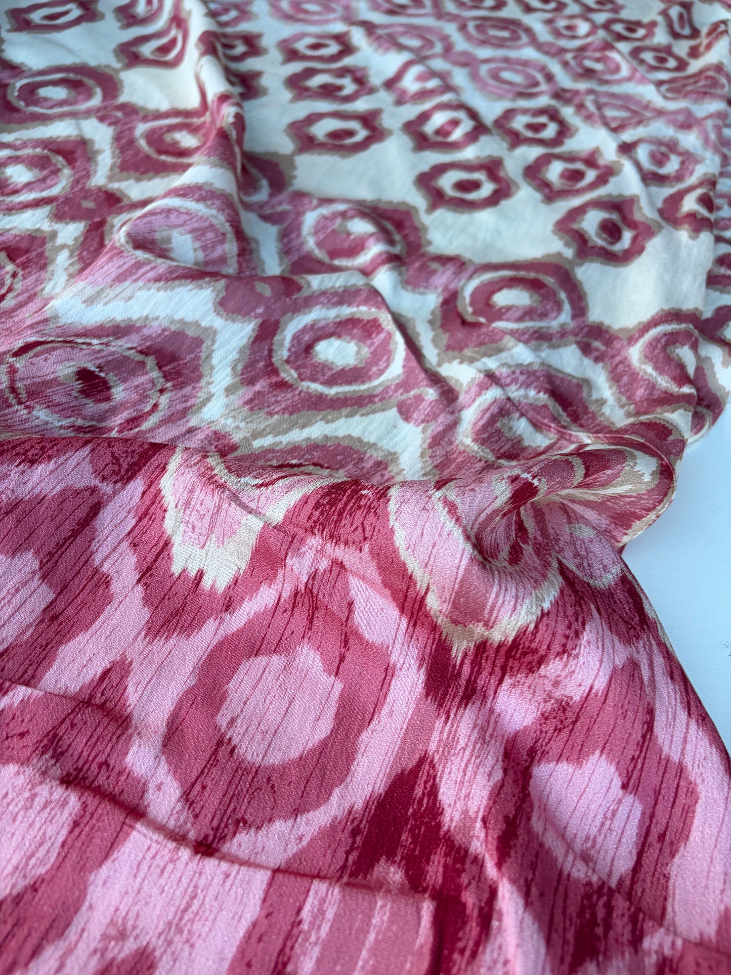 MOLKO 007 double border tie-dye viscose print