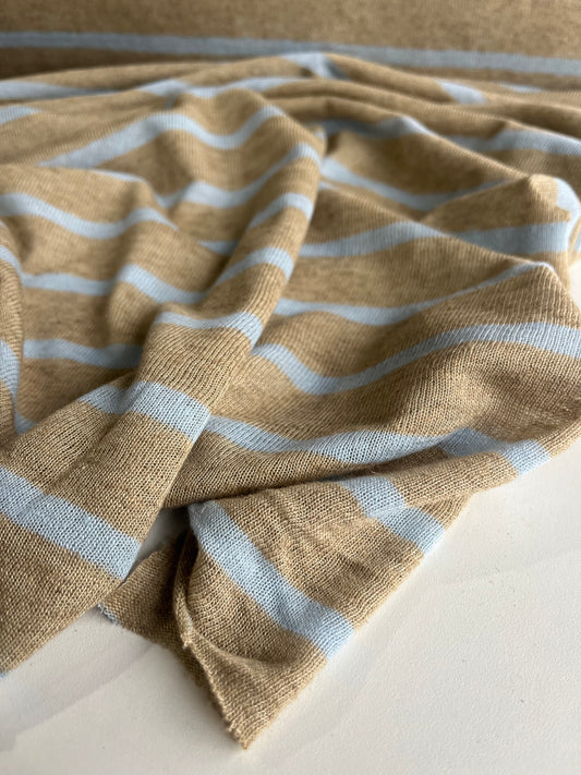 BASILE 015 jersey linen/cotton stripes